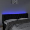 Cabecero Cama Con Led | Panel De Cabecera De Terciopelo Negro 163x16x78/88 Cm Cfw4459111