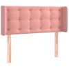 Cabecero Cama Con Led | Panel De Cabecera De Terciopelo Rosa 103x16x78/88 Cm Cfw1579098