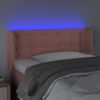 Cabecero Cama Con Led | Panel De Cabecera De Terciopelo Rosa 103x16x78/88 Cm Cfw1579098