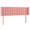 Cabecero Cama Con Led | Panel De Cabecera De Terciopelo Rosa 147x16x78/88 Cm Cfw8729663