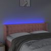 Cabecero Cama Con Led | Panel De Cabecera De Terciopelo Rosa 147x16x78/88 Cm Cfw8729663