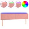 Cabecero Cama Con Led | Panel De Cabecera De Terciopelo Rosa 163x16x78/88 Cm Cfw7225846