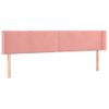 Cabecero Cama Con Led | Panel De Cabecera De Terciopelo Rosa 163x16x78/88 Cm Cfw7225846