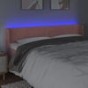 Cabecero Cama Con Led | Panel De Cabecera De Terciopelo Rosa 163x16x78/88 Cm Cfw7225846