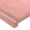 Cabecero Cama Con Led | Panel De Cabecera De Terciopelo Rosa 163x16x78/88 Cm Cfw7225846