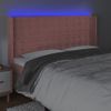 Cabecero Cama Con Led | Panel De Cabecera De Terciopelo Rosa 183x16x118/128 Cm Cfw1275559