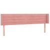 Cabecero Cama Con Led | Panel De Cabecera De Terciopelo Rosa 183x16x78/88 Cm Cfw1015208