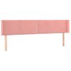 Cabecero Cama Con Led | Panel De Cabecera De Terciopelo Rosa 183x16x78/88 Cm Cfw6637621