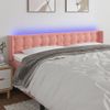 Cabecero Cama Con Led | Panel De Cabecera De Terciopelo Rosa 203x16x78/88 Cm Cfw2882110