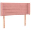 Cabecero Cama Con Led | Panel De Cabecera De Terciopelo Rosa 83x16x78/88 Cm Cfw2577769