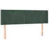 Cabecero Cama Con Led | Panel De Cabecera De Terciopelo Verde Oscuro 147x16x78/88 Cm Cfw3236090