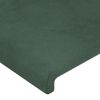 Cabecero Cama Con Led | Panel De Cabecera De Terciopelo Verde Oscuro 147x16x78/88 Cm Cfw3236090