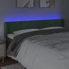 Cabecero Cama Con Led | Panel De Cabecera De Terciopelo Verde Oscuro 203x16x78/88 Cm Cfw7061578