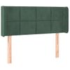 Cabecero Cama Con Led | Panel De Cabecera De Terciopelo Verde Oscuro 93x16x78/88 Cm Cfw6799206