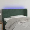 Cabecero Cama Con Led | Panel De Cabecera De Terciopelo Verde Oscuro 93x16x78/88 Cm Cfw1428219