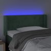 Cabecero Cama Con Led | Panel De Cabecera De Terciopelo Verde Oscuro 93x16x78/88 Cm Cfw1428219