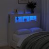 Cabecero Cama Con Led | Panel De Cabecera Madera De Ingeniería Blanco 120x18,5x103,5 Cm Cfw2479790