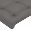 Cabecero Cama Con Luces Led | Panel De Cabecera Cuero Sintético Gris 144x5x118/128 Cm Cfw9097982