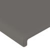 Cabecero Cama Con Luces Led | Panel De Cabecera Cuero Sintético Gris 180x5x118/128 Cm Cfw3359787