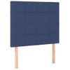 Cabecero Cama Con Luces Led | Panel De Cabecera Tela Azul 100x5x118/128 Cm Cfw9011475