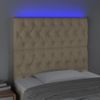 Cabecero Cama Con Luces Led | Panel De Cabecera Tela Crema 100x7x118/128 Cm Cfw5528478