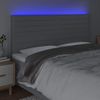 Cabecero Cama Con Luces Led | Panel De Cabecera Tela Gris Claro 160x5x118/128 Cm Cfw6307161