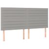 Cabecero Cama Con Luces Led | Panel De Cabecera Tela Gris Claro 160x5x118/128 Cm Cfw6307161