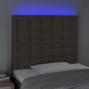 Cabecero Cama Con Luces Led | Panel De Cabecera Tela Gris Taupe 100x5x118/128 Cm Cfw3315302