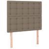 Cabecero Cama Con Luces Led | Panel De Cabecera Tela Gris Taupe 100x5x118/128 Cm Cfw3315302