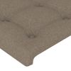 Cabecero Cama Con Luces Led | Panel De Cabecera Tela Gris Taupe 100x5x118/128 Cm Cfw3315302