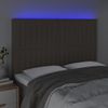 Cabecero Cama Con Luces Led | Panel De Cabecera Tela Gris Taupe 144x5x118/128 Cm Cfw2187667