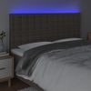 Cabecero Cama Con Luces Led | Panel De Cabecera Tela Gris Taupe 160x5x118/128 Cm Cfw4703627