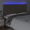 Cabecero Cama Con Luces Led | Panel De Cabecera Tela Gris Taupe 160x5x118/128 Cm Cfw6789477