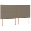 Cabecero Cama Con Luces Led | Panel De Cabecera Tela Gris Taupe 160x5x118/128 Cm Cfw6789477