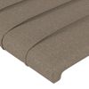 Cabecero Cama Con Luces Led | Panel De Cabecera Tela Gris Taupe 200x5x118/128 Cm Cfw1803387