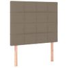 Cabecero Cama Con Luces Led | Panel De Cabecera Tela Gris Taupe 80x5x118/128 Cm Cfw8619513