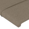 Cabecero Cama Con Luces Led | Panel De Cabecera Tela Gris Taupe 80x5x118/128 Cm Cfw8619513