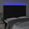 Cabecero Cama Con Luces Led | Panel De Cabecera Tela Negro 144x5x118/128 Cm Cfw9022535