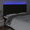 Cabecero Cama Con Luces Led | Panel De Cabecera Tela Negro 160x5x118/128 Cm Cfw6623393