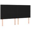 Cabecero Cama Con Luces Led | Panel De Cabecera Tela Negro 160x5x118/128 Cm Cfw6623393