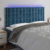 Cabecero Cama Con Luces Led | Panel De Cabecera Terciopelo Azul Oscuro 180x5x118/128 Cm Cfw8486691