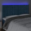 Cabecero Cama Con Luces Led | Panel De Cabecera Terciopelo Azul Oscuro 180x5x118/128 Cm Cfw8486691