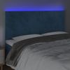 Cabecero Cama Con Luces Led | Panel De Cabecera Terciopelo Azul Oscuro 200x5x118/128 Cm Cfw6431925