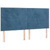 Cabecero Cama Con Luces Led | Panel De Cabecera Terciopelo Azul Oscuro 200x5x118/128 Cm Cfw6431925