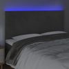 Cabecero Cama Con Luces Led | Panel De Cabecera Terciopelo Gris Oscuro 160x5x118/128 Cm Cfw9654114