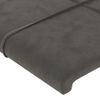 Cabecero Cama Con Luces Led | Panel De Cabecera Terciopelo Gris Oscuro 80x5x118/128 Cm Cfw6405029