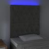 Cabecero Cama Con Luces Led | Panel De Cabecera Terciopelo Gris Oscuro 80x7x118/128 Cm Cfw5103531