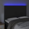 Cabecero Cama Con Luces Led | Panel De Cabecera Terciopelo Negro 144x5x118/128 Cm Cfw9603096