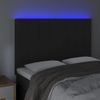 Cabecero Cama Con Luces Led | Panel De Cabecera Terciopelo Negro 144x5x118/128 Cm Cfw3027330