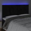 Cabecero Cama Con Luces Led | Panel De Cabecera Terciopelo Negro 180x5x118/128 Cm Cfw2208456